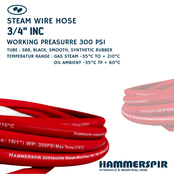 STEAM HOSE 3/4"